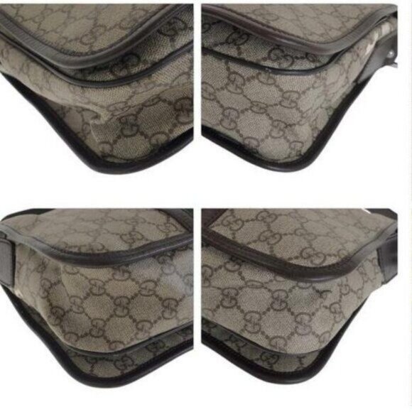 Authentic Gucci GG Sherry Supreme Web Messenger Bag Monogram Flap Ophidia - Picture 4 of 11